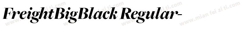 FreightBigBlack Regular字体转换